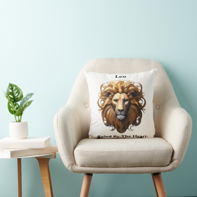 Coussin Lion, Lion, Dirigé Par Le Coeur, (Chaise)