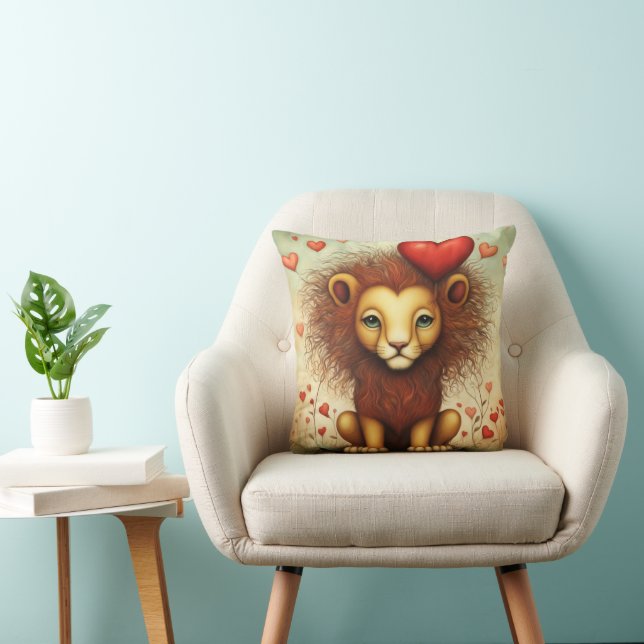 Coussin Lion Love 1 (Chaise)