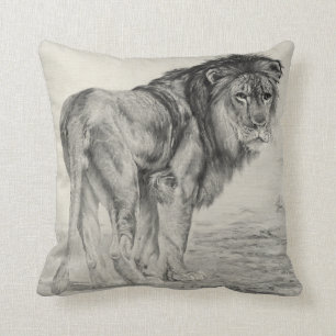 Coussin Lion majestueux