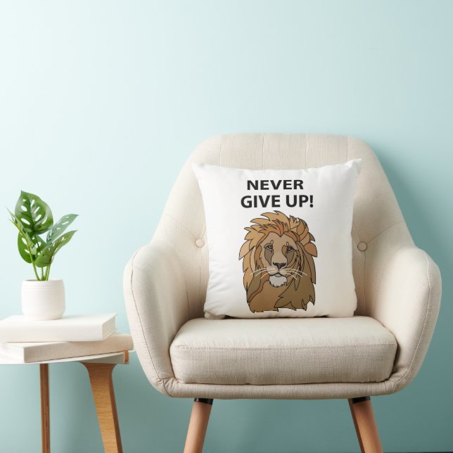 Coussin Lion Ne Jamais Abandonner Lion (Chaise)