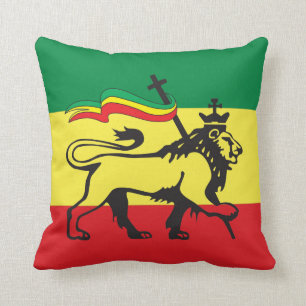 Coussin Lion of Judah - Haile Selassie - Rastafari Pillow