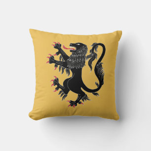 Coussin Lion Rampant Sable