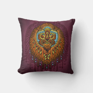 Coussin Lion Regal Spirit La Rue Mandala Tribale Ornée