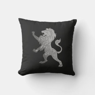 Coussin Lion royal d'argent