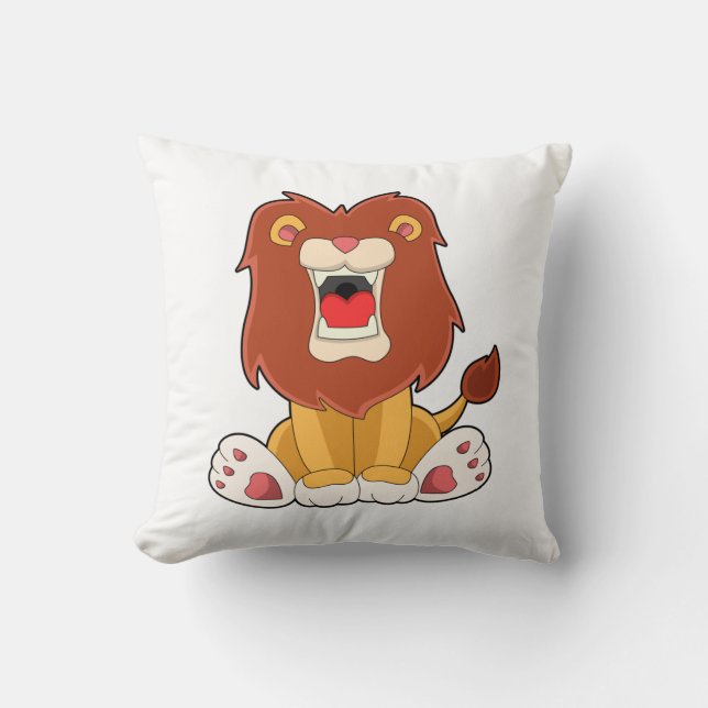 Coussin lion rugissant (Recto)