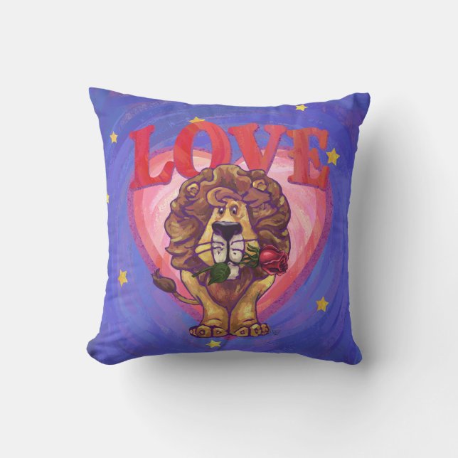 Coussin Lion Saint Valentin (Recto)