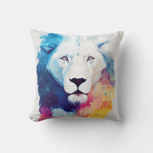 Coussin Lion Wild Nature Animaux Couleurs Art Peinture