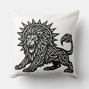 Coussin Lion Zodiaque Soleil‑Crinière Lion BurnsInHell