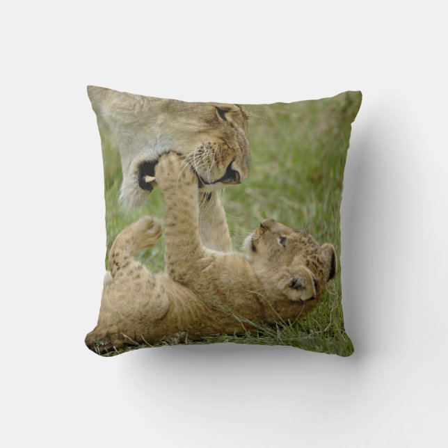Coussin Lionceau Jouant (Recto)