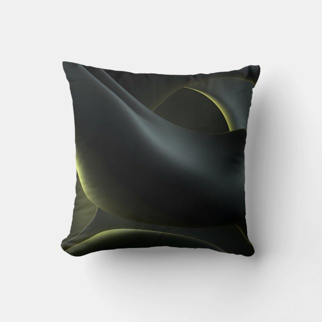 Coussin Liquid Chrome Abstract: Dark Iridescence (Recto)