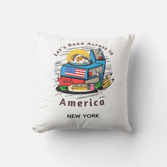 Coussin Lire à travers le hamster d'Amérique (Recto)