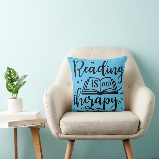 Coussin Lire est mon Louveur de livre thérapeutique (Chaise)