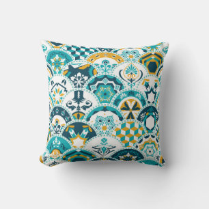 Coussin Lisbonne géométrique Azulejo tuile motif, portug