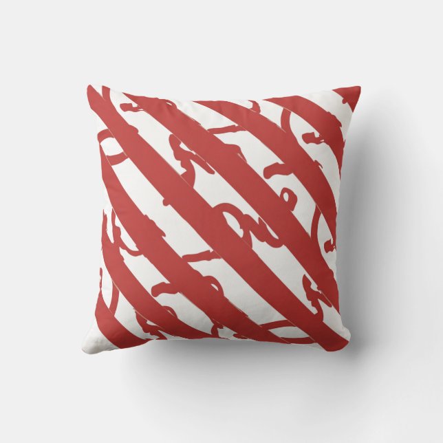 Coussin Lisse-oreiller rouge moderne (Verso)