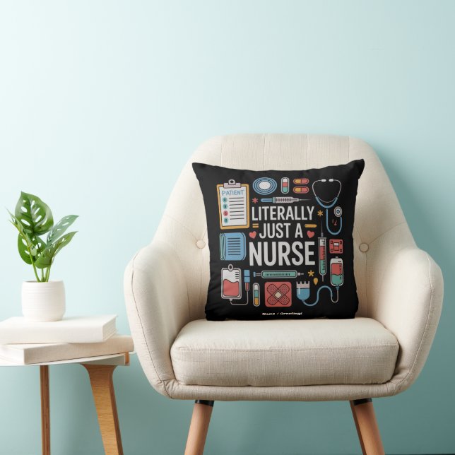 Coussin Littéralement Juste Une Infirmière Infirmière Infi (Chaise)