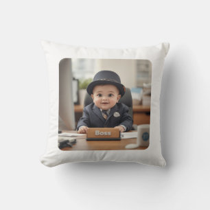 Coussin « Little Baby Boss Chemise drôle pour tout-petit