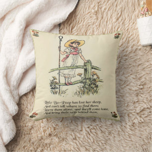 Coussin Little Bo-Peep : Nursery classique de Kate Greenaw