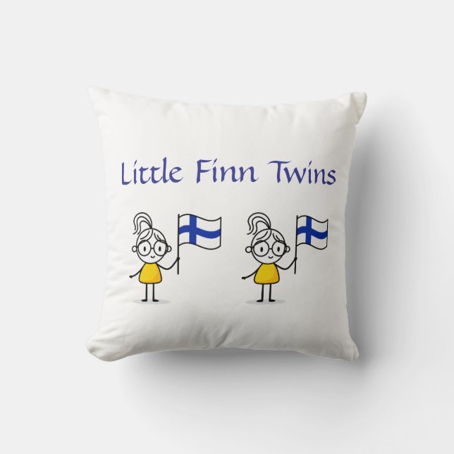 Coussin Little Finn Twins - Filles (Recto)