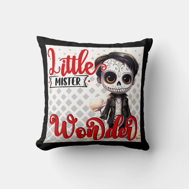 Coussin Little Mister _ Crâne à sucre (Recto)