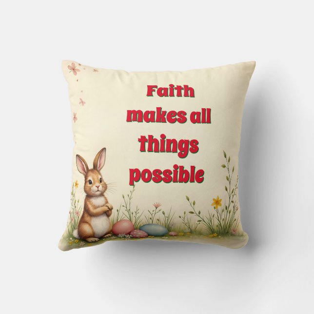 Coussin Little Rabbit Pâques Vintage Collection populaire (Verso)