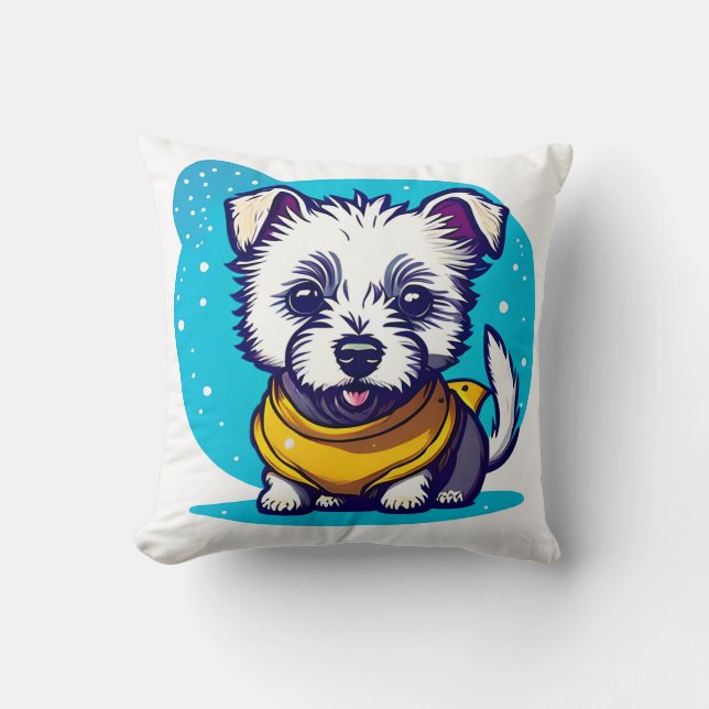 Coussin Little Westie (Recto)