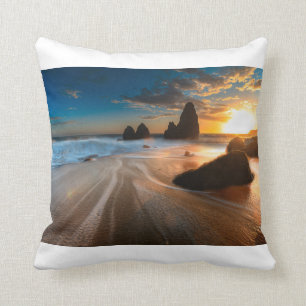 Coussin Littoral au coucher du soleil la Californie du