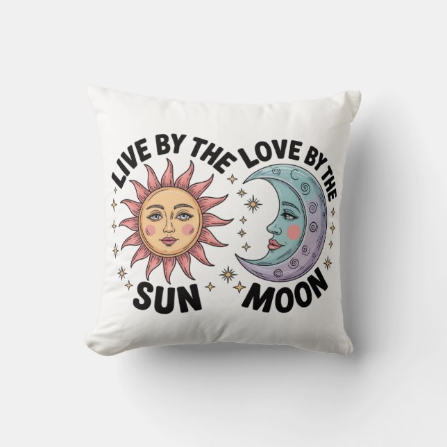 Coussin Live by the Sun Love by the Moon Retro Tote Bag (Recto)