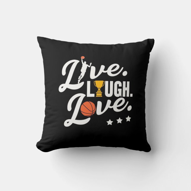 Coussin Live Lough Love Basketball (Recto)