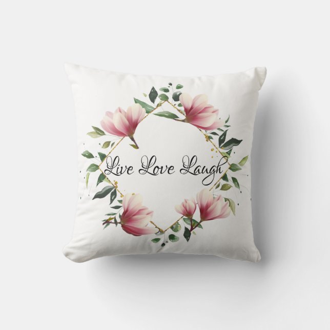 Coussin Live Love Laugh (Recto)