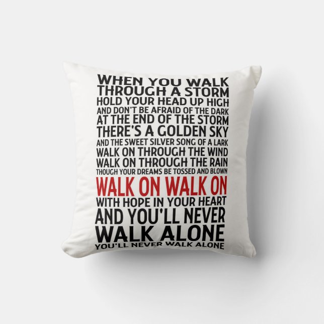 Coussin Liverpool FC Vous ne marcherez jamais seul Cushion (Recto)