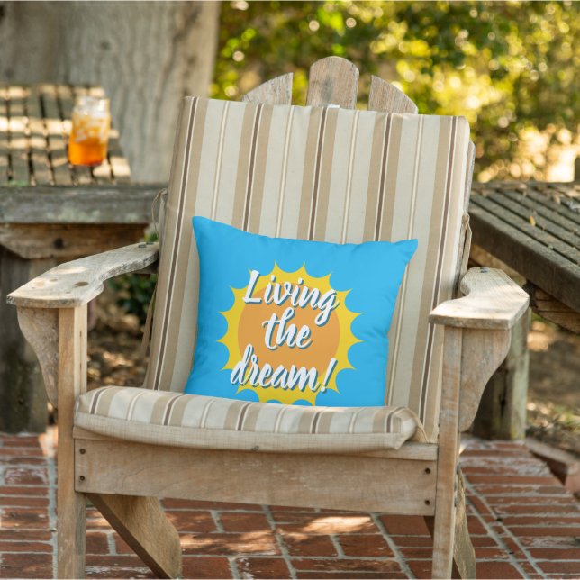 Coussin Living the dream sunshine outdoor pillow (Chaise)