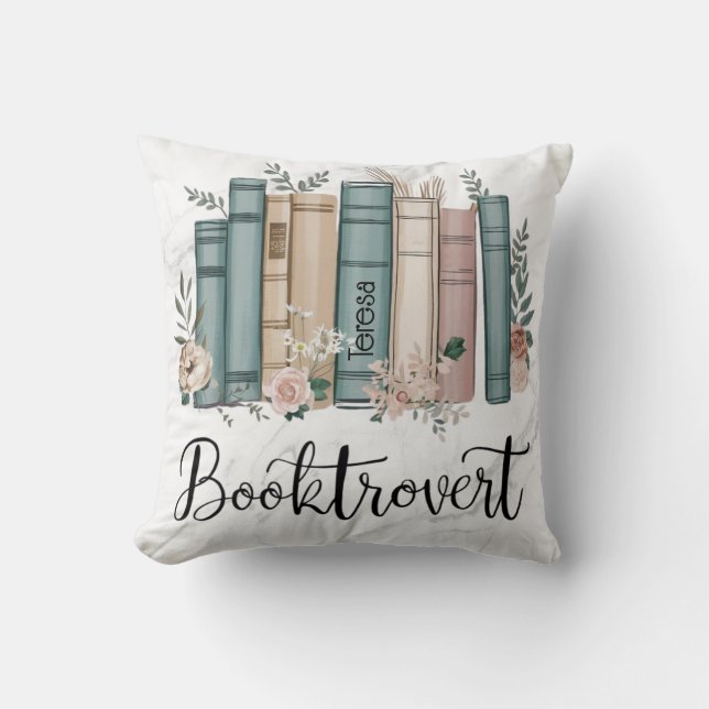 Coussin Livraison de livres d'aquarelle personnalisés sur  (Recto)