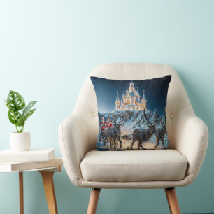 Coussin Livraison du château magique de père Noël