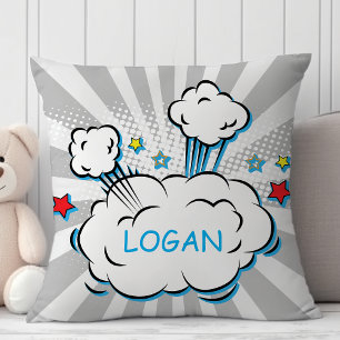 Coussin Livre de bande dessinée personnalisé de super-héro