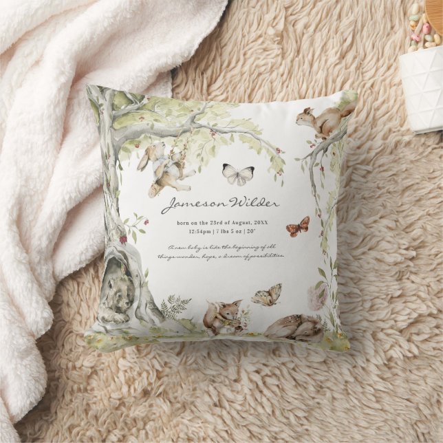 Coussin Livre de contes | Statistiques de naissance en for (Couverture)