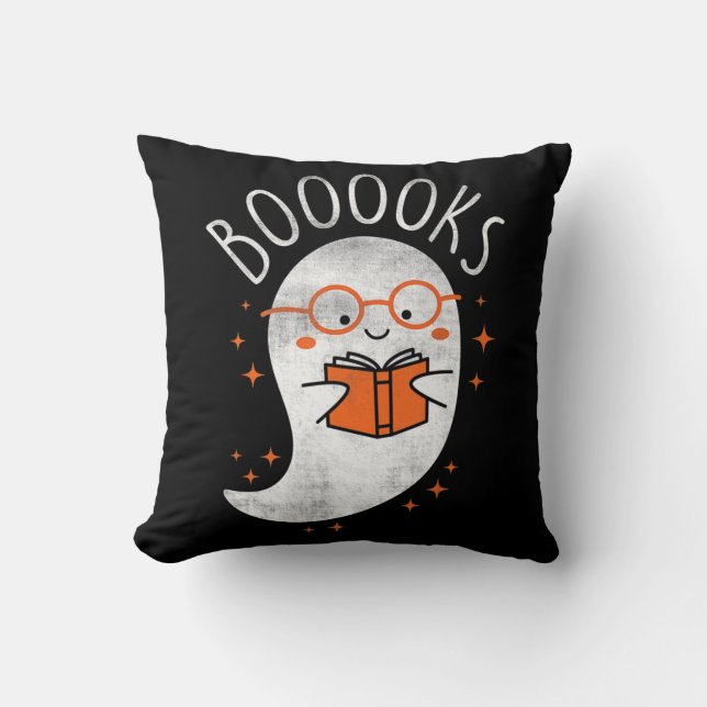 Coussin Livre fantôme amusant Lecture Haut de professeur m (Recto)
