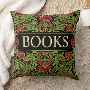 Coussin Livres Amoureux des Livres Écrivains Lecteurs Bibl