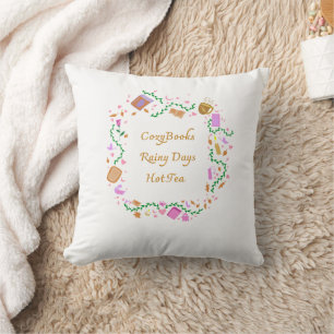 Coussin Livres Confortables, Journées Pluvieuses. Thé Chau