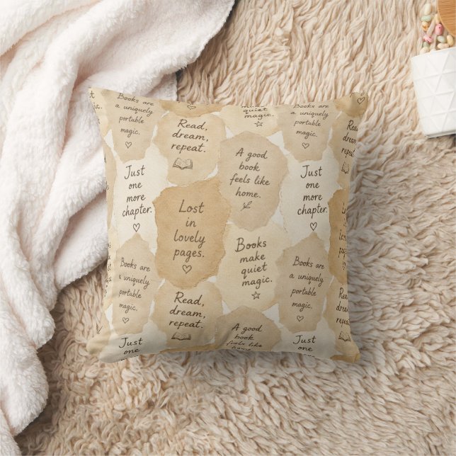 Coussin Livres Crème Magiques Inspirants   (Couverture)