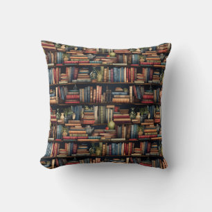 Coussin Livres de bibliothèque