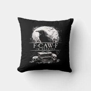 Coussin Livres drôles F-Caw-F Crânes Gothique