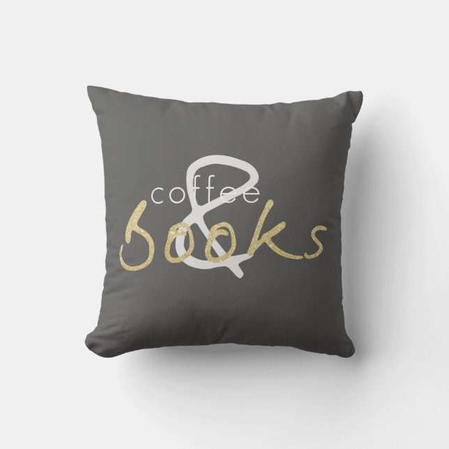 Coussin Livres et carreau de café (Recto)