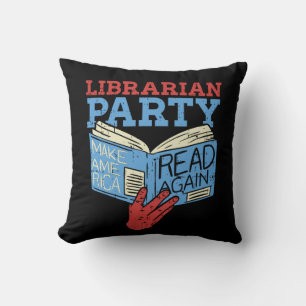 Coussin Livres - The Librarian Party Book Lover Cadeau