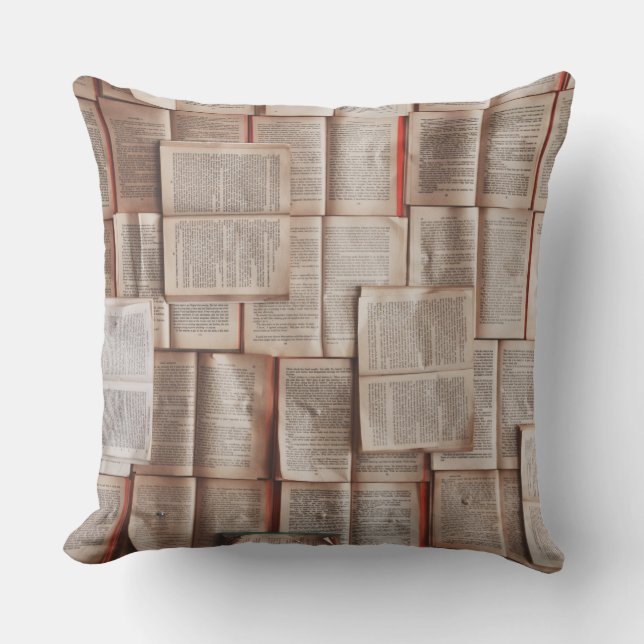 Coussin Livres vintages (Recto)