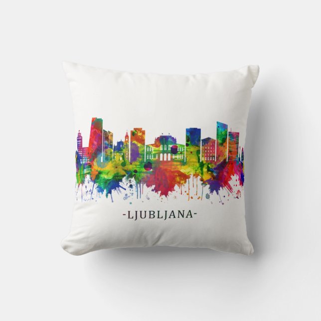 Coussin Ljubljana Slovénie Skyline (Recto)