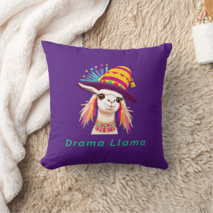 Coussin Llama de Drame Animal Drôle