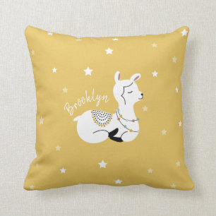 Coussin Llama Stars Infirmière Jaune