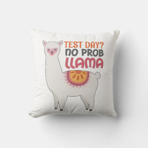 Coussin Llama Teacher Jour d'examen cadeau? Aucun cadeau P