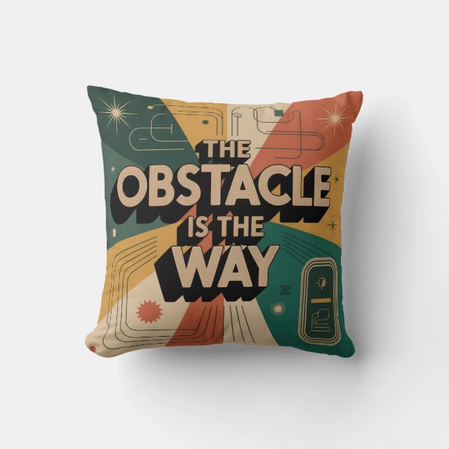 Coussin L'obstacle est le chemin (Recto)