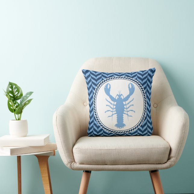 Coussin Lobster bleu marine côtier  (Chaise)